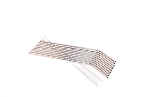 Stainless Steel Straws | Set of 10 Bent