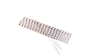 Stainless Steel Straws | Set of 10 Straight
